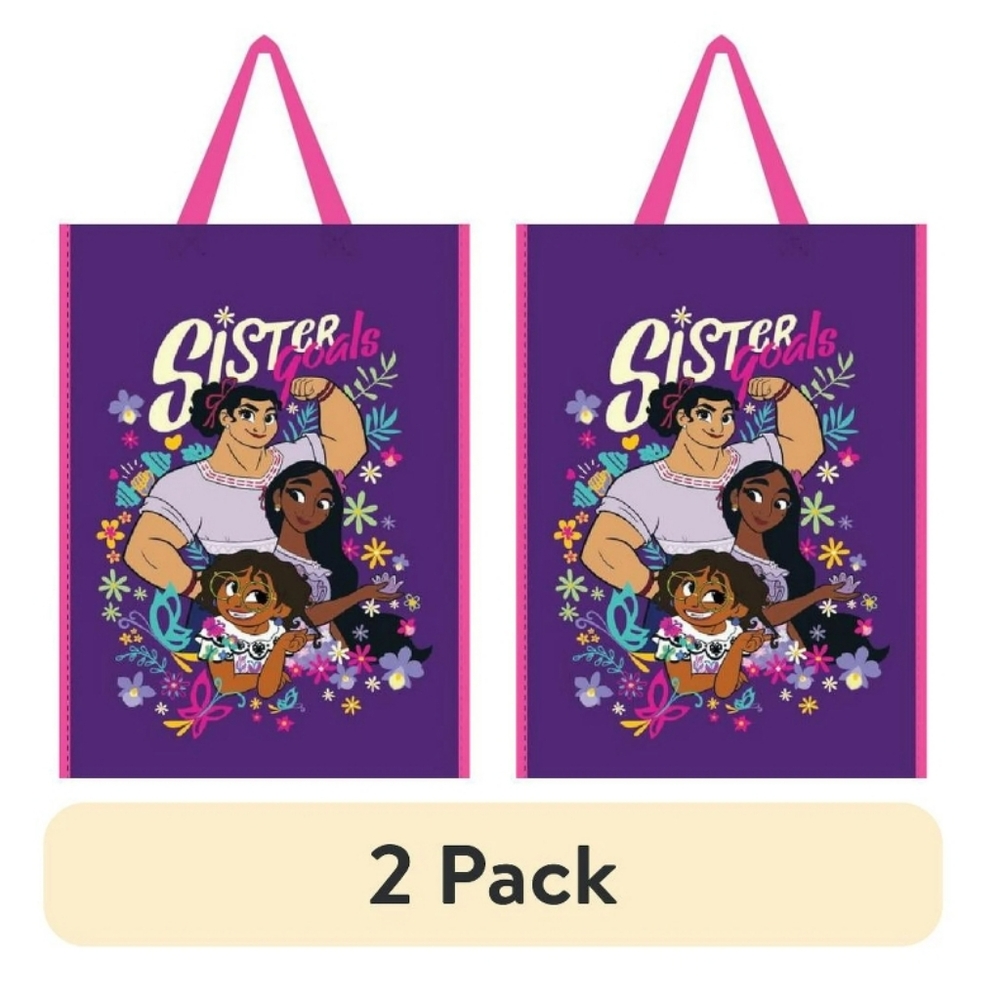 2 pack) 13×19" Encanto Reusable Totes / Bags Disney Sister Goals